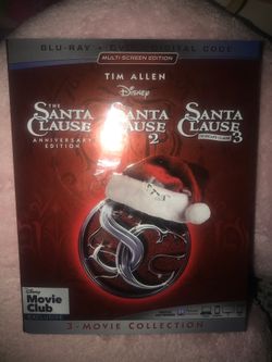 Santa Clause Disney movie 1,2,3 BLU-RAY+DVD+Digital Code . Christmas