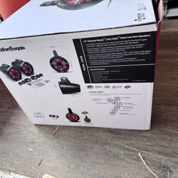 Rockford Fosgate Marine Speakers M2 10-Inch Color Optix 2-Way Horn Loaded Tower in Black (Pair)