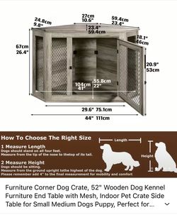 Corner shaped dog cage