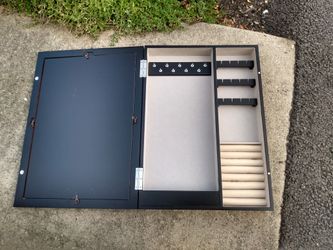 Wall Jewelry cabinet. Black. New. Storage shelf