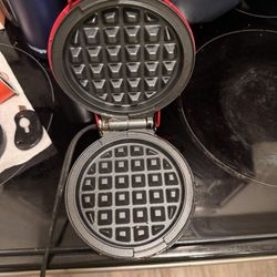 Small Red Waffle Maker 4” 