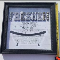 Bathroom Art Black White Grey