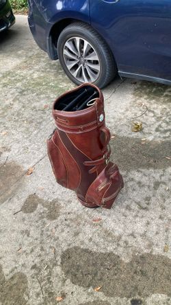 Arnold Palmer Vintage Brown Leather Golf Bag
