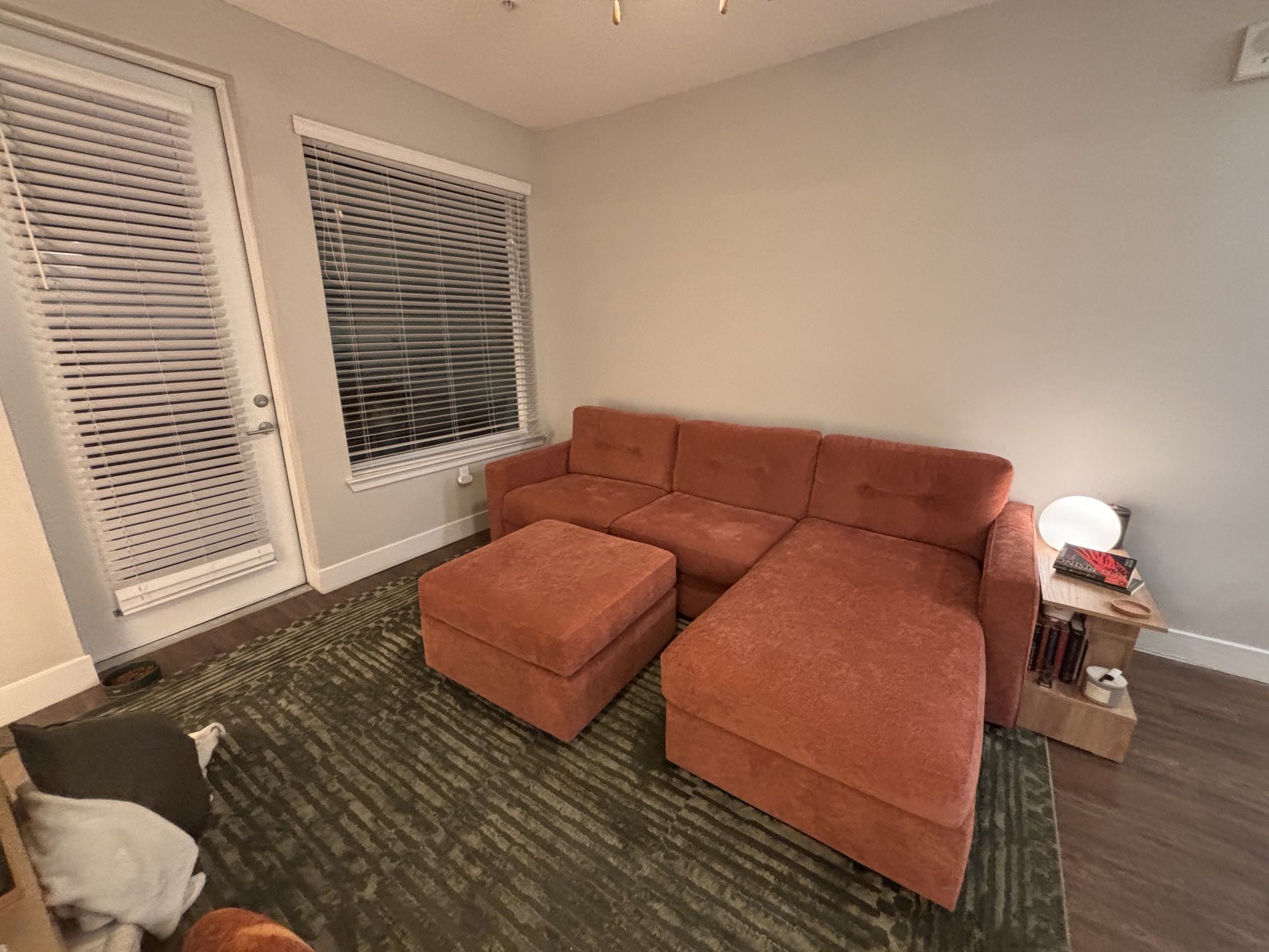 Brand New Copper Sectional Couch And Ottoman