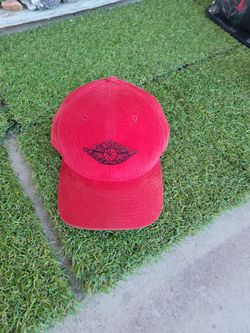 Mens Air Jordan Wings Logo Red  Corduroy Strap Back Hat Nike Jumpman
