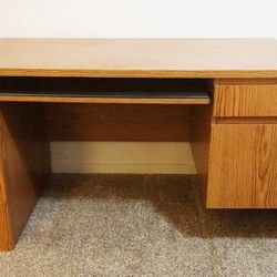 Brown Wood Desk with 2 Drawers - Plus Delivery Included