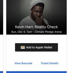 2 Tickets Kevin hart Show Dec 4th! Thumbnail