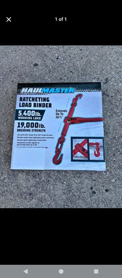 New ratchet binders $59 ea chains $59(20ft)