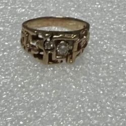 Vintage 10k gold Diamond Nugget Ring (read Description Below)
