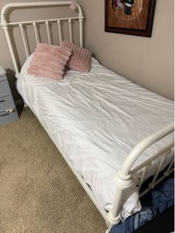 Twin bed with frame and stand