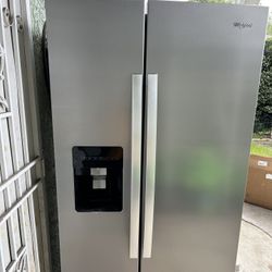 Refrigerator Whirlpool 24.5 cu. ft. Side by Side Stainless Finish
