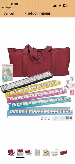 American Mahjong Set 166 Tiles, 4 Colors All-in-One Rack/Pushers, Red Soft Bag and Accessories –Classic Full Size Complete Mahjong Set. 15 45$
