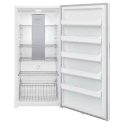 Upright garage ready white freezer