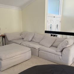 Large sectional sofa with ottoman – very comfortable
