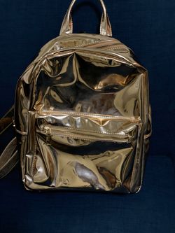 Gold Shiny Backpack
