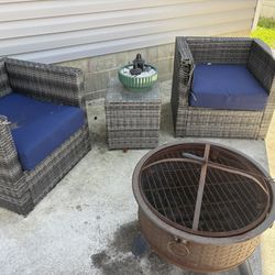 Outside Patio Furniture (FIREPIT SOLD)
