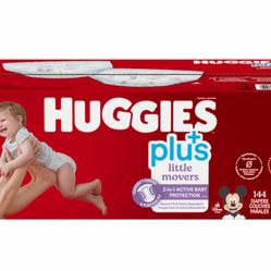 Huggies Plus+#5 144 Diapers 