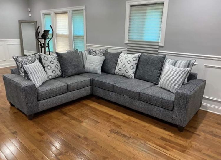 Large Grey Sectional Sofa Couch