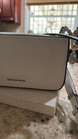 Michael Kors White Leather Crossbody Bag