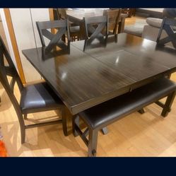 *Weekend Special!!!*---Charming Kelly Dining Table Sets W/4 Chairs And Bench---Now $399!!!---Delivery/$10 Down Financing😉