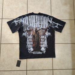 Mens Oversized Gothic Graphic Shirt