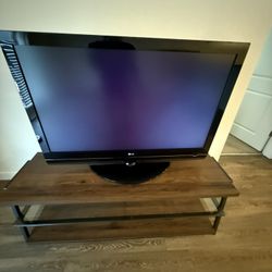 47-inch TV and table 