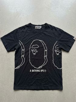 Bape black and white streetwear tshirt