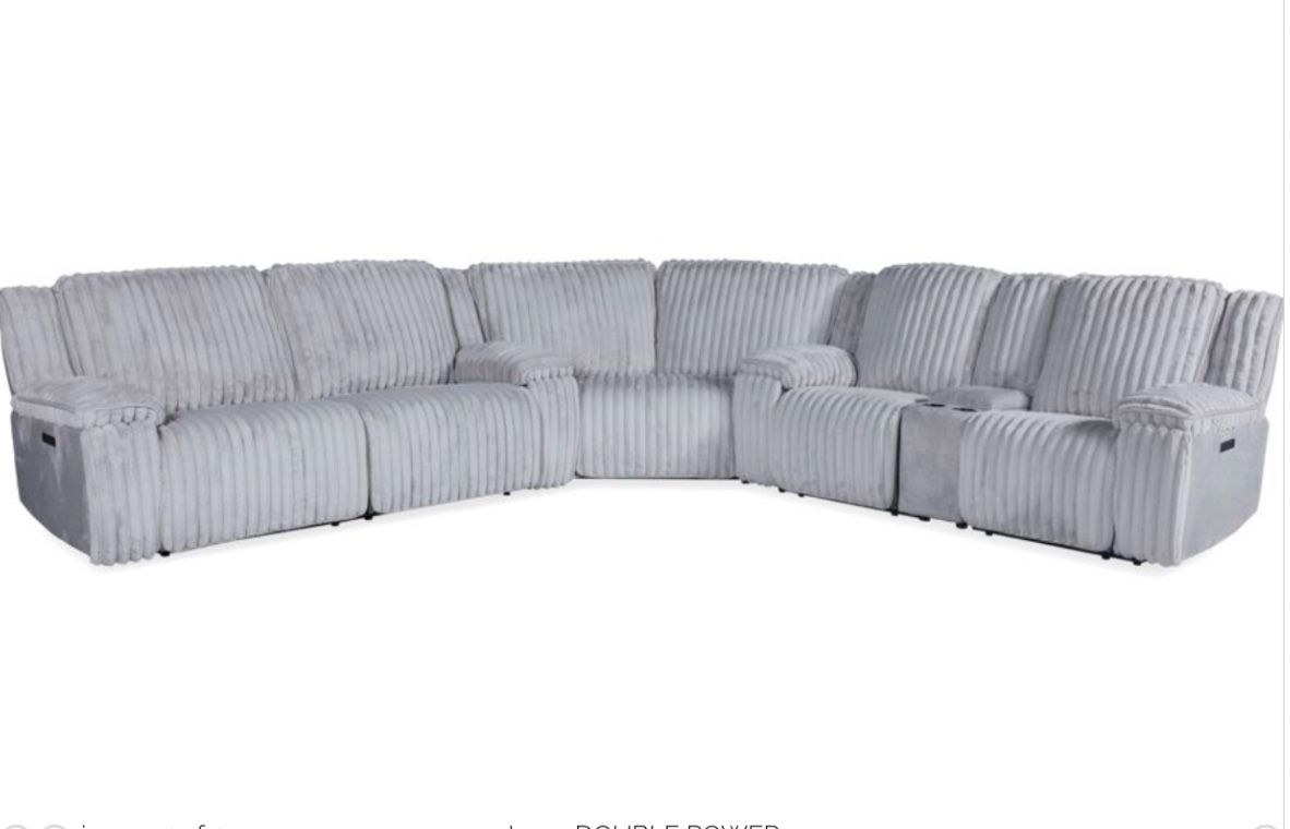 Oh The Comfort!! No Credit Needed Financing Available For This Luxurious Power Recliner Sectional With Power Headrests!!!