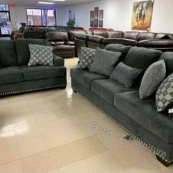 Livingroom Set  Sofa & Loveseat Financing Options Available