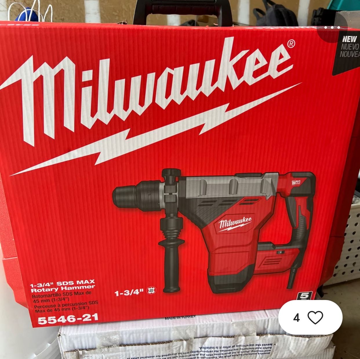 Milwaukee New 1 3/4” SDS Rotary Hammer