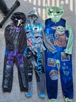 Boys Star Wars and Fortnite hoodie pajamas
