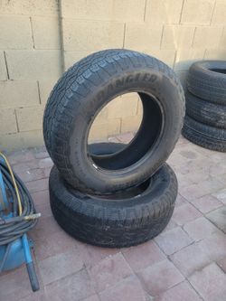 PAIR OF 275/65/18 GOODYEAR WRANGLER TERRITORY AT TIRES