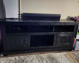Ebony stained entertainment center