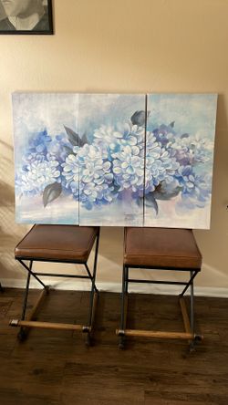 Wall Art Blue Flowers