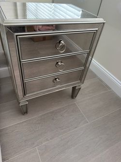 Nightstands - 2 mirrored 3 drawer