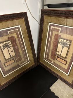 Set of 2  - Palm Tree Wall Art  Thumbnail