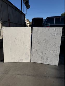Wall Art large 4x3 ft white x2