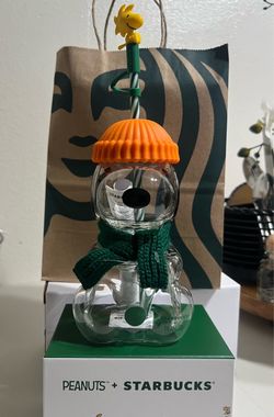 Starbucks Snoopy Glass Cold Cup