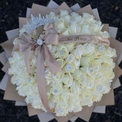 White Rose Bouquet Ramo De Rosas Blancas