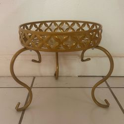 Gold Metal Plant Stand Home Decor