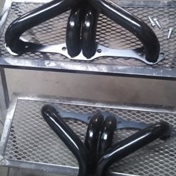 Chevy 1 5/8" Block Hugger Black Exhaust Headers (Angle Plug Heads)