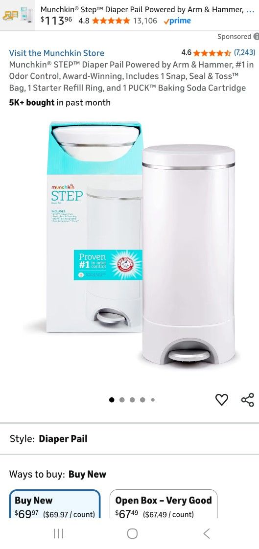 Munchkin Diaper Pail and Refills