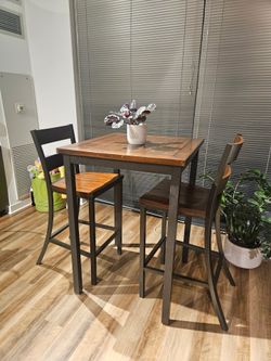 3-Piece Bar Table and Stool Set