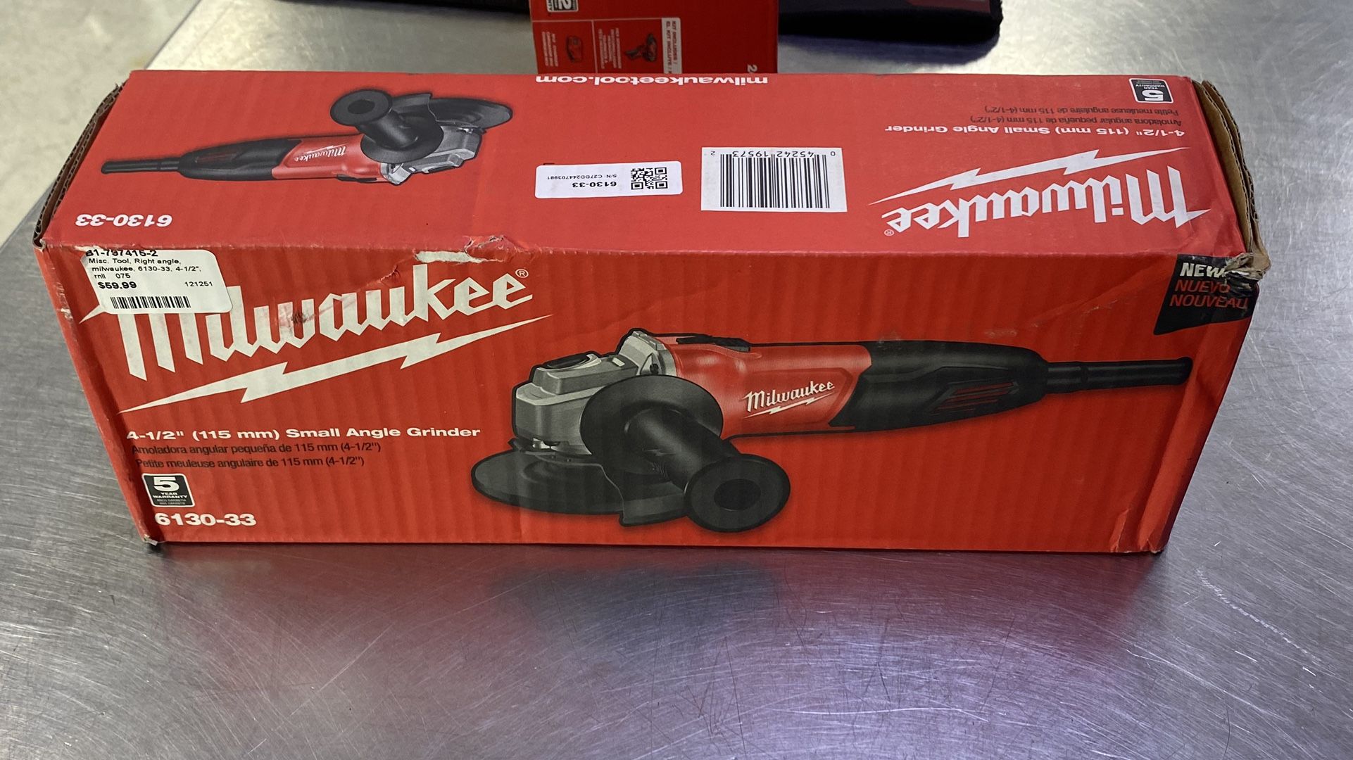 Brand New Milwaukee 4-1/2 “ Small Angle Grinder Electric Cord
