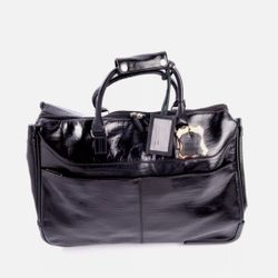 BRAND NEW DELUXE LEATHER TRAVEL BAG ON WHEELS