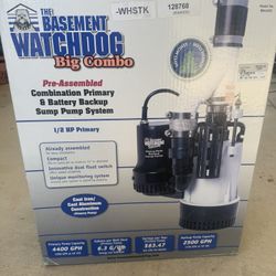 Primary And Battery Backup Sump Pump system 