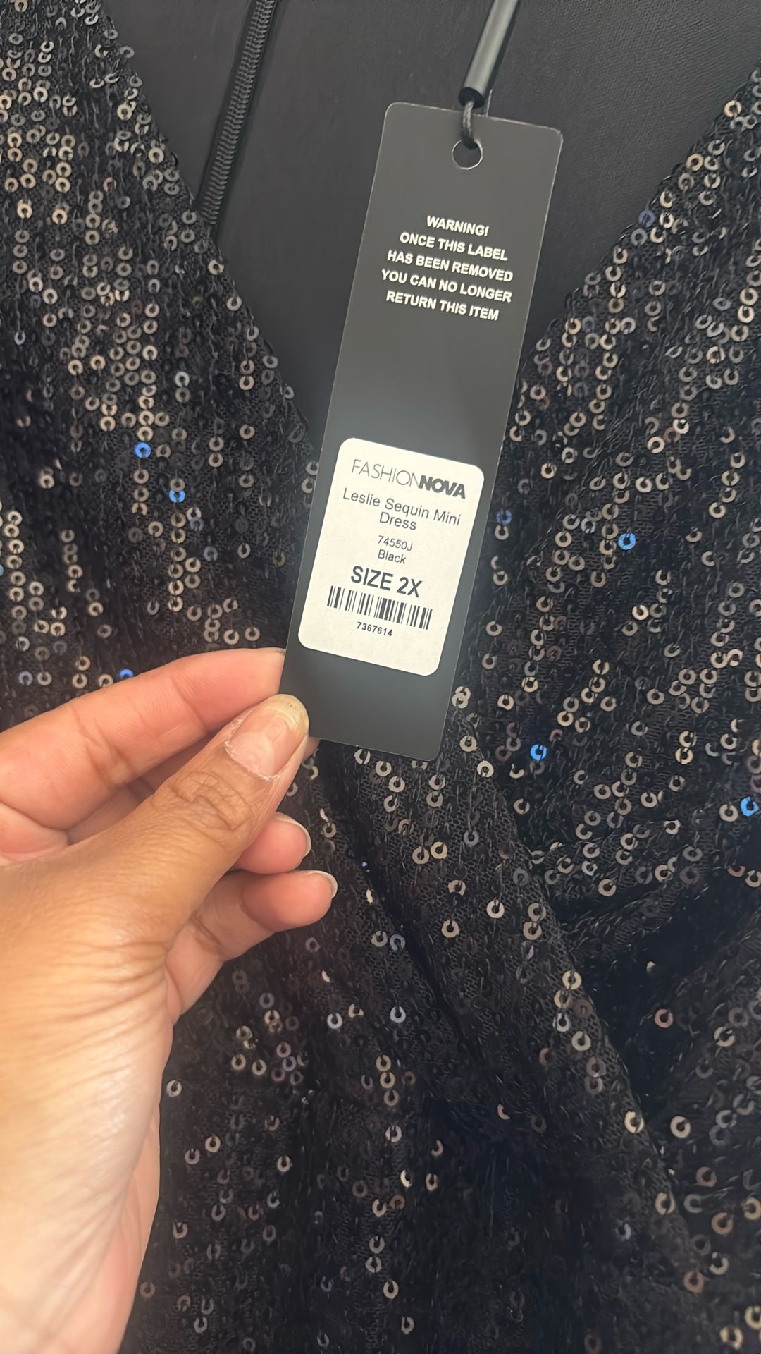 Brand New Black Fashion Nova Sequin Dress