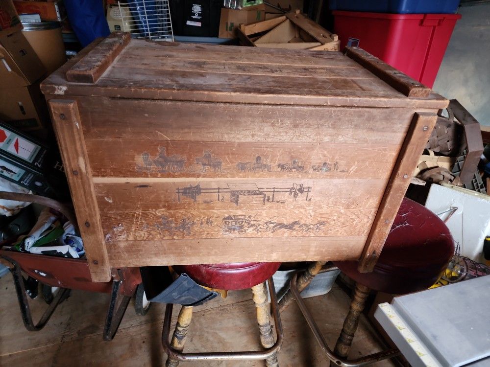 Old Storage Wooden Box Or A Toy Box