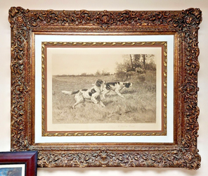 Antique Arthur Hoeber Etching of Edmund Osthaus Painting - Beautifully Framed