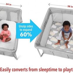 Skip Hop Portable Travel Crib that Expands to Playard